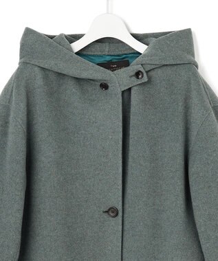 23区 【~8/23まで受注生産/受注限定カラー】MANTECOPureリバー フーデッド ロングコート セージ系