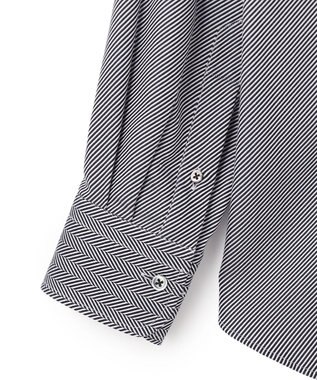 JOSEPH HOMME クレイジーツイルへリンボン　イタリアンカラーシャツ ブラック系1