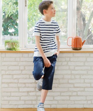 J.PRESS KIDS 【110-130cm】J.半袖ボーダーＴシャツ ネイビー系1