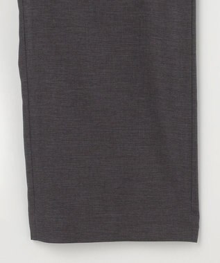 J.PRESS LADIES L FLAXASAオックス ワイド ストレート パンツ チャコール系