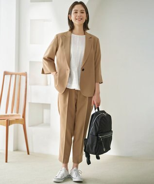 組曲 オシャクロス テーラードジャケット ベージュ系