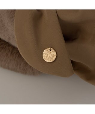 UNBILLION カシュカシュ cachecache / 下がりリボンエコファーコンビラウンドトート オーク