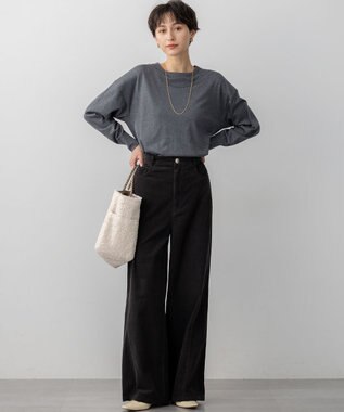 23区 L 【洗える】オータムシャイニー リラクシー ニット グレー系