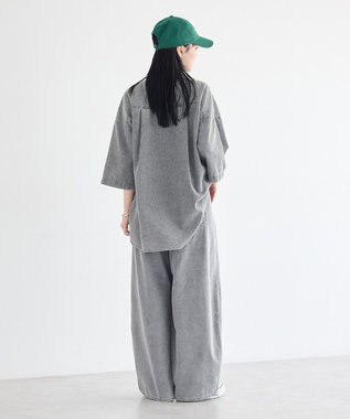earth music&ecology 5分袖デニムシャツ Black