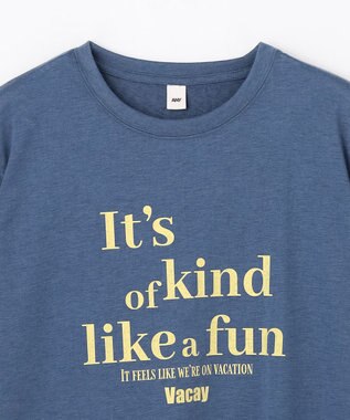 ANY シアーネップロゴＴシャツ ブルー