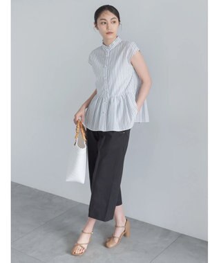 Te chichi フレンチスリーブスタンドフリルブラウス オフホワイト