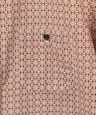 JOSEPH ABBOUD 【サスティナブル】ジオメットリックパターン シャツ オレンジ系5