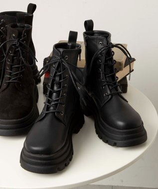 WEGO レースアップショートブーツ ブラック