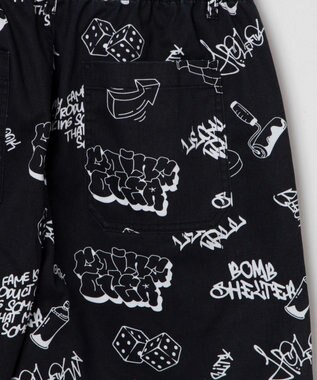 WEGO 【ウエストゴム/手洗い可】パターンイージーショーツ 柄2