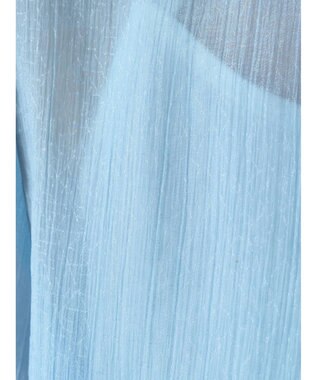 earth music&ecology キラキラシアーギャザーシャツ Blue