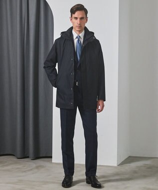 GOTAIRIKU 【仕事で着用可】ラスタードビー フーデッドブルゾン_地柄(24/25年モデル) ネイビー×チェック地柄(24年新色)