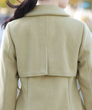 Tiaclasse フェイクウールステンカラーコート ライム