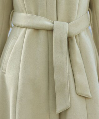 Tiaclasse フェイクウールステンカラーコート ライム