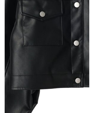 Green Parks ・ＥＬＥＮＣＡＲＥ　ＤＵＥ　合皮Ｇジャン Black