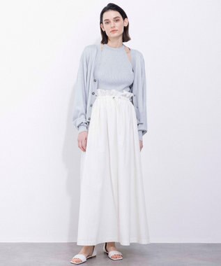 NAVE 【Nave・洗える】ラメニット カーディガン シルバー系