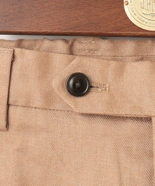 J.PRESS MEN 【ウォッシャブル可】コンフォートストレッチリネン スラックス ベージュ系