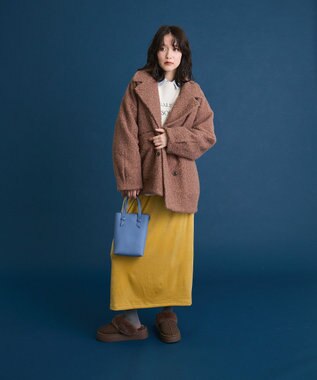 Green Parks ブークレＰコート Mocha