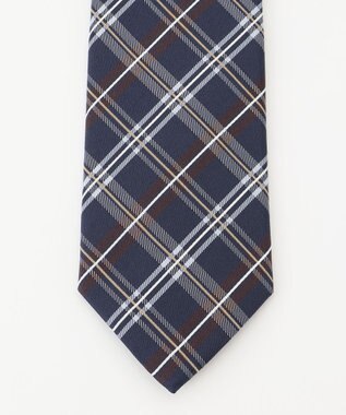 KASHIYAMA KASHIYAMAオリジナル【JAPAN MADE】チェックネクタイ ネイビー