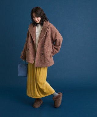 Green Parks ブークレＰコート Mocha