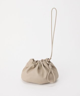 russet レザー巾着4WAYショルダーバッグ(CE-1454) GrayBeige