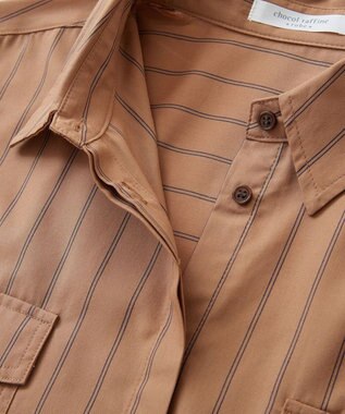 Green Parks ５分袖ショートシャツ Brown