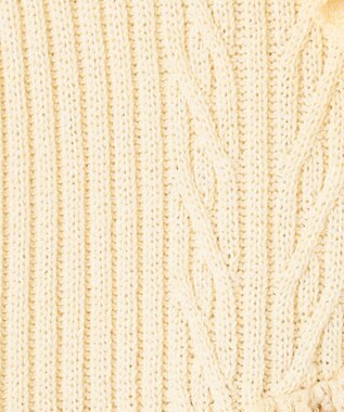 GRACE CONTINENTAL ミックスフリルニットトップ キナリ