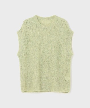 GRACE CONTINENTAL フィルムヤーンニットベスト ライトグリーン