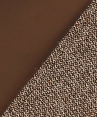 uncrave ネップツィード ロングチェスターコート ブラウン×ベージュ