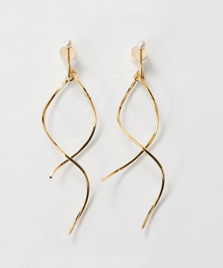 Phoebe 【限定セット】スリークハートネックレス×ロングツイストメタルパールクリップイヤリング ホワイト