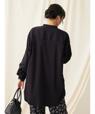 CRAFT STANDARD BOUTIQUE レーヨンデシンバンドカラーシャツ Black