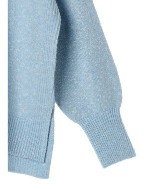 Green Parks ラメ糸ミックスニットプルオーバー Blue