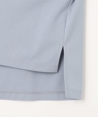 J.PRESS LADIES 【洗える・抗菌防臭・接触冷感・吸水速乾】ドライポンチ ボートネック カットソー サックス系