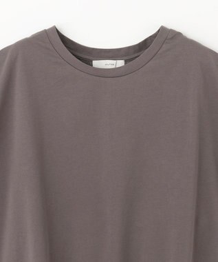 ANY L 【吸水速乾/シワになりにくい/アンチピリング】バックフレアフレンチスリーブカットソー ブラウン