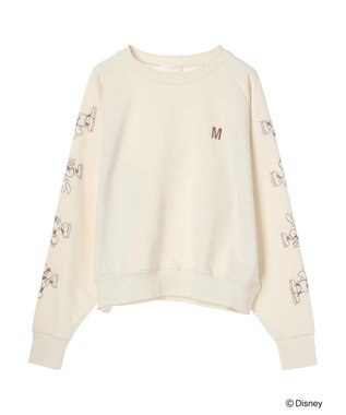 Green Parks Ｄｉｓｎｅｙ／裏毛袖プリントスウェット Ivory