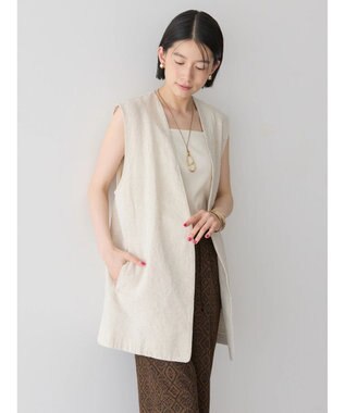 AMERICAN HOLIC リネンブレンドジレベスト Beige Mixture