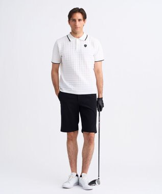 23区GOLF 【MEN】トリコットコーデュロイストレッチショートパンツ ブラック系