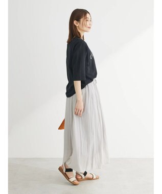 Green Parks シアーボーダーロゴプルオーバー Black