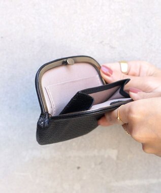 FOLNA RD ショート天溝がま口 財布 ブラック