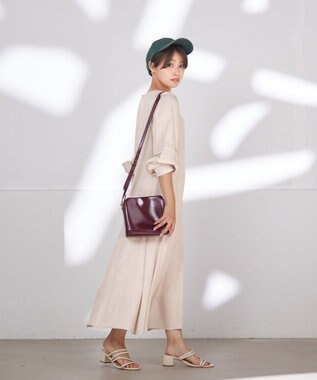 Tiaclasse 【洗える】ナローフレアパフスリーブワンピース アイボリー