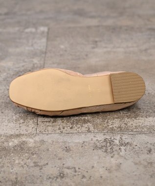 nouvelleRobe Oū 【本革・高反発】Square スクエアトゥ メッシュモチーフパンプス ピンクメタリック