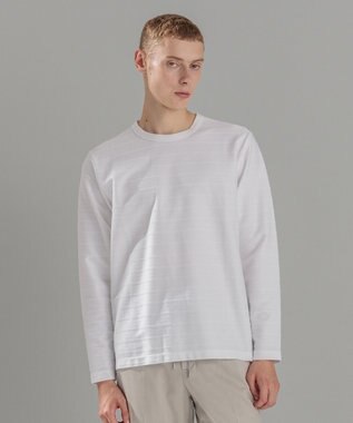 JOSEPH HOMME ブラッシュジャガード　クルーネック長袖Tシャツ ホワイト系