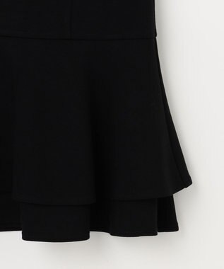 Feroux 【洗える】ペプラム ダンボールジレ ブラック系