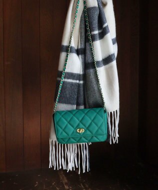 23区 キルティング 2WAYミニ バッグ ダークグリーン系