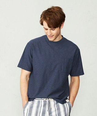 JOSEPH ABBOUD MOUNTAIN 【SPACE／UNISEX】オーガニックコットンスラブプレーティング天竺 Tシャツ ブルー系