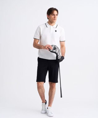 23区GOLF 【MEN】トリコットコーデュロイストレッチショートパンツ ブラック系
