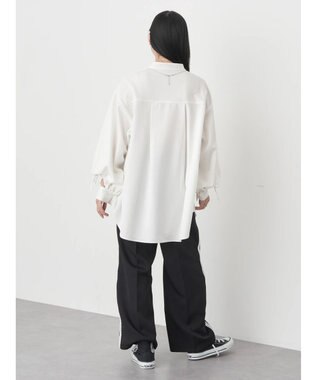 earth music&ecology リボンポイントシャツチュニック Off White