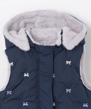 ANY KIDS 中綿リバーシブルベスト ネイビー