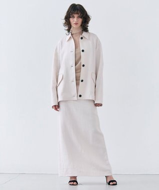 BEIGE， 【洗える・Precious 7月号掲載】TAMARIX / ストレッチチュールハイネックブラウス Beige