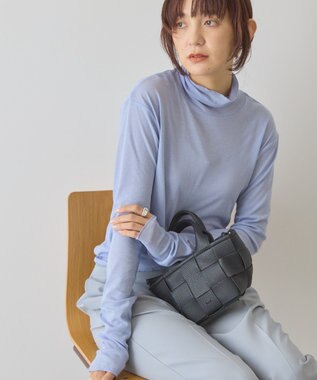 AMERICAN HOLIC シアーハイネックインナー Blue