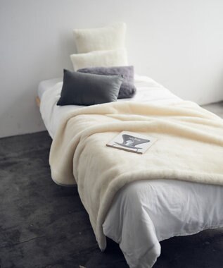 LOOM&SPOOL SRN2メリノウール毛布ハーフ アイボリーIV